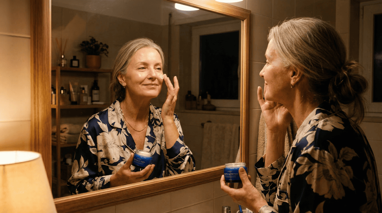 Com o avanço da idade, a produção de colágeno, elastina e lipídios naturais diminui, causando perda de firmeza, elasticidade e maior tendência ao ressecamento