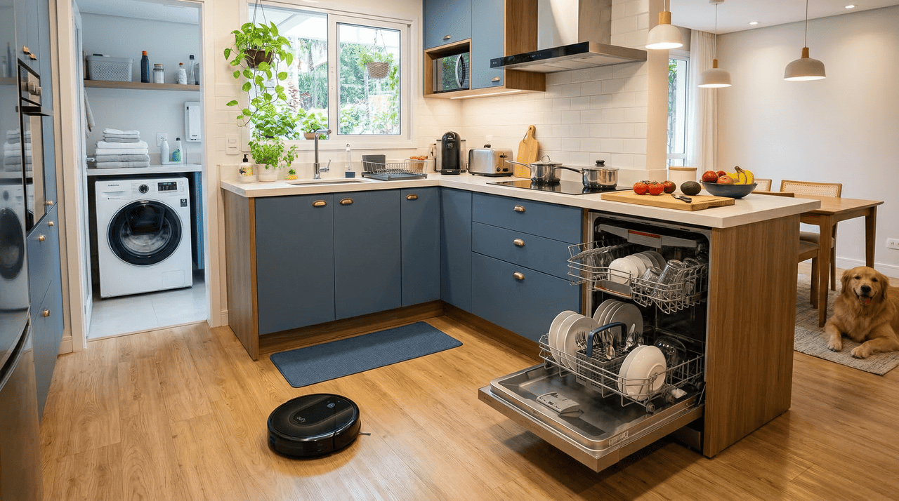 Quando se fala em limpeza doméstica, três aparelhos aparecem com frequência nas prioridades