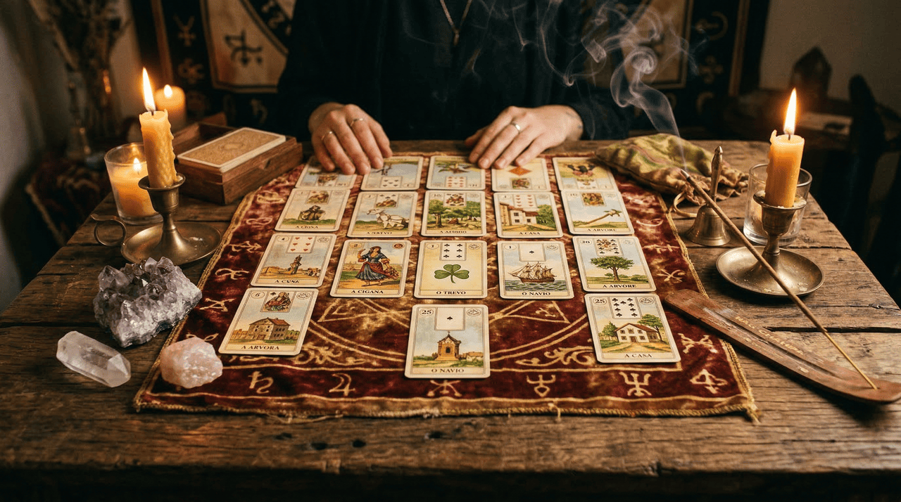O manuseio exclusivo das cartas pelo cartomante garante que as impressões vibracionais permaneçam puras