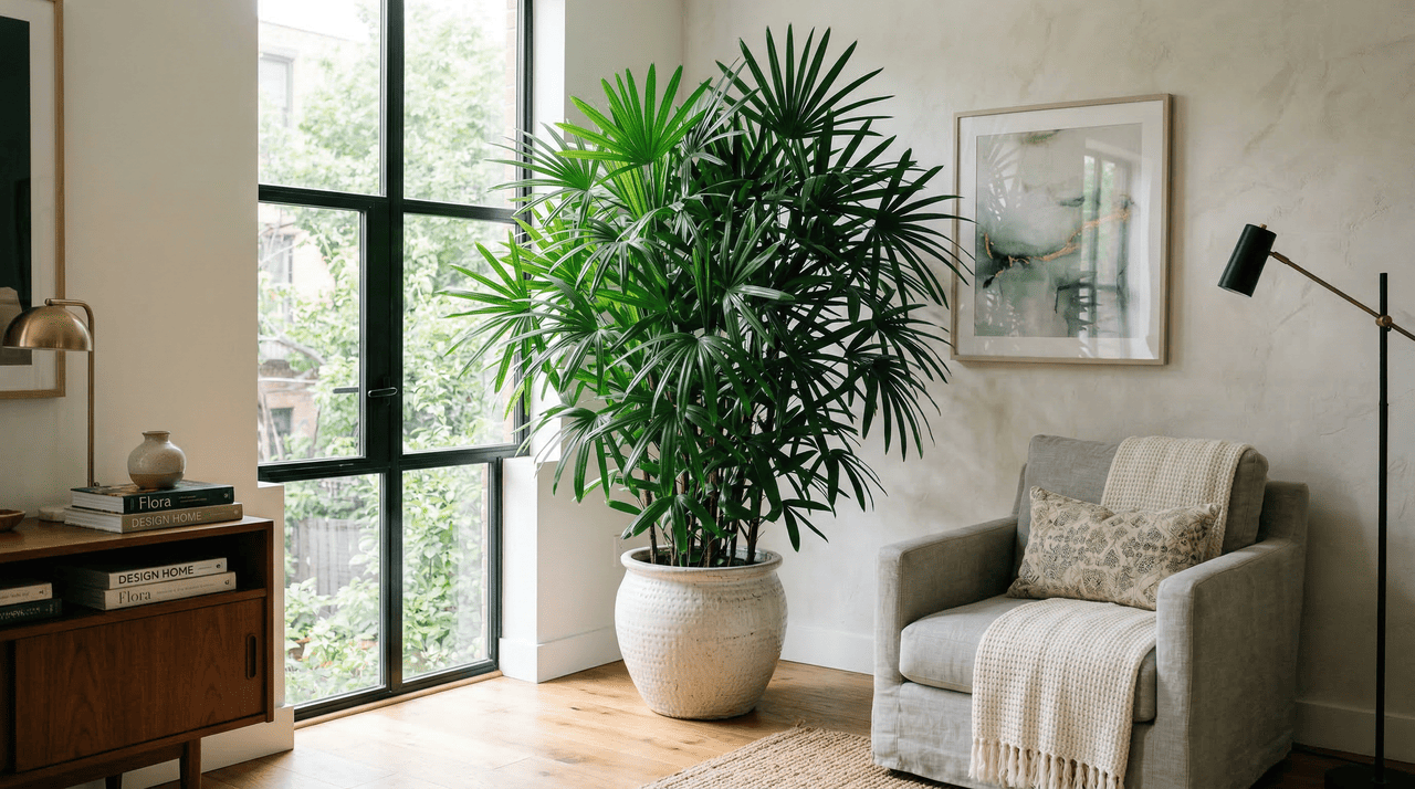 O cuidado com a ráfia em vaso é surpreendentemente simples para uma planta de porte tão imponente