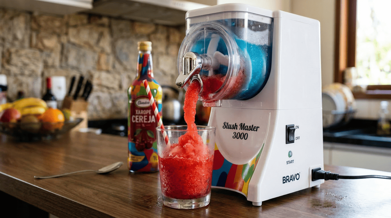 As máquinas de slush domésticas, que produzem aquela bebida gelada granulada conhecida como raspadinha ou frozen