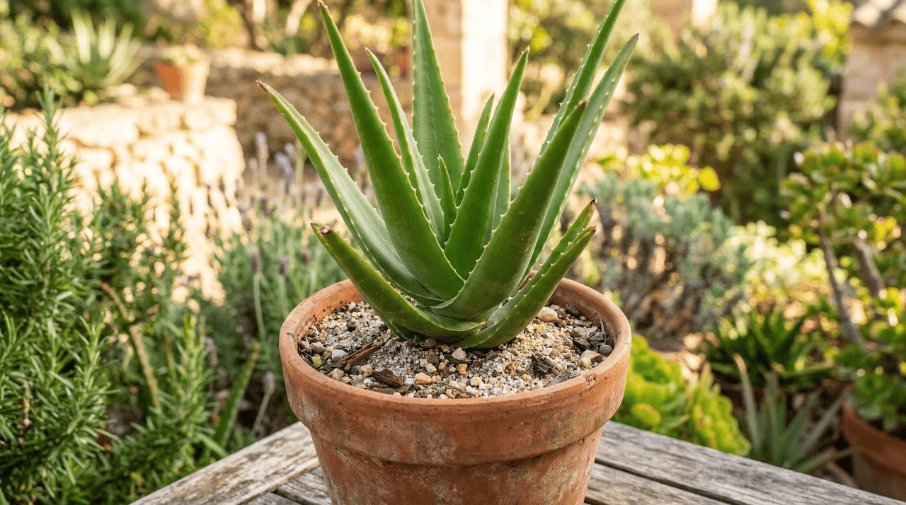 Para que a Aloe vera desenvolva suas propriedades medicinais com máxima potência, o ambiente subterrâneo deve mimetizar o seu habitat natural de regiões áridas.