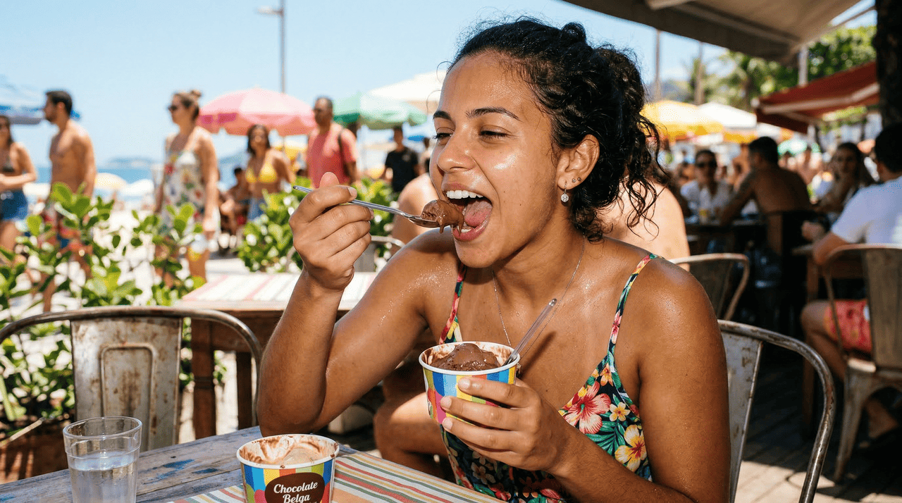 O contato rápido de substâncias frias com o palato mole gera uma resposta imediata do sistema nervoso para proteger a temperatura craniana.