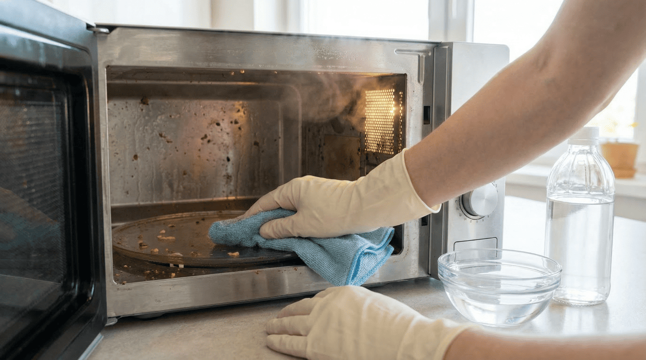 Para a manutenção diária, vale incluir o micro-ondas sempre que a bancada for limpa.