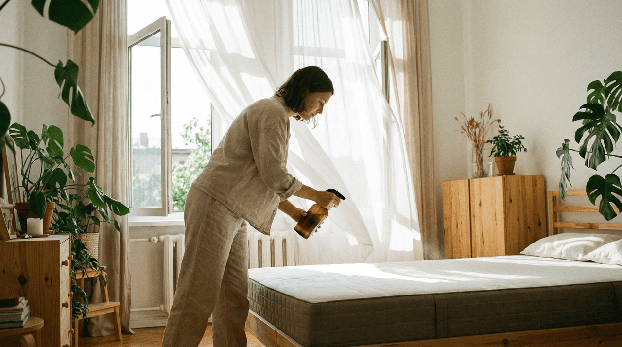 O mofo aparece quando há umidade constante e pouca circulação de ar, enquanto os ácaros preferem ambientes fechados, quentes e cheios de poeira e restos de pele