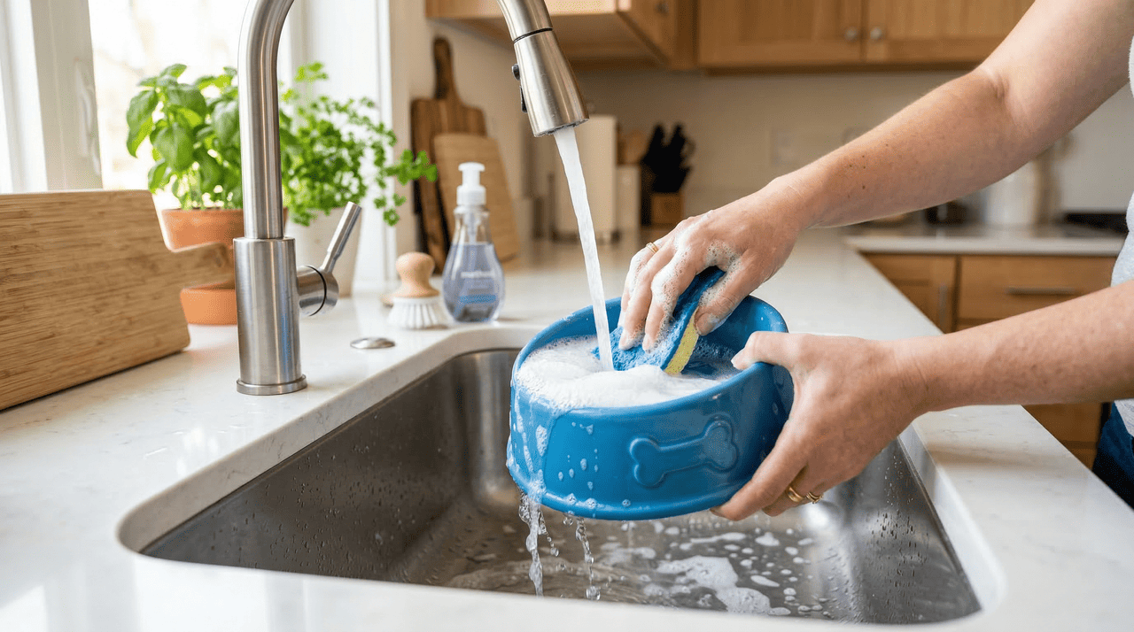 Para entender os riscos reais, é preciso notar aquela camada viscosa que se forma no fundo da tigela, conhecida tecnicamente como biofilme