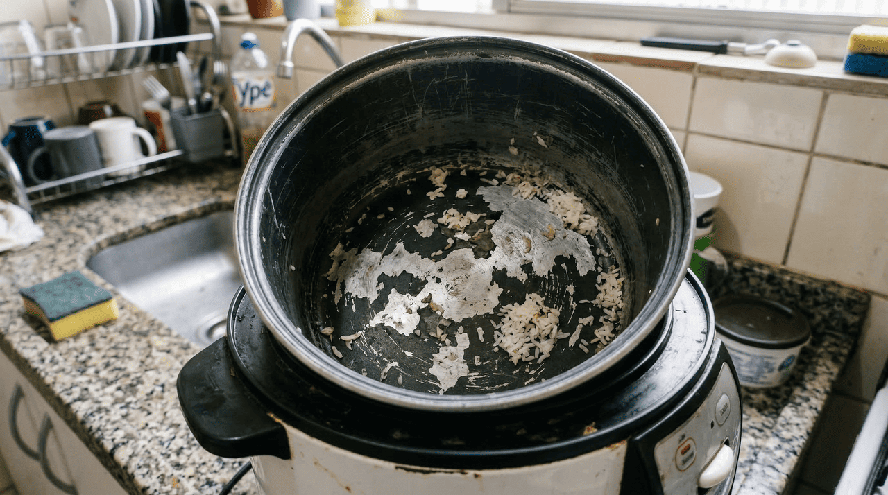 Preservar a camada antiaderente da panela de arroz depende de hábitos simples de manutenção na cozinha