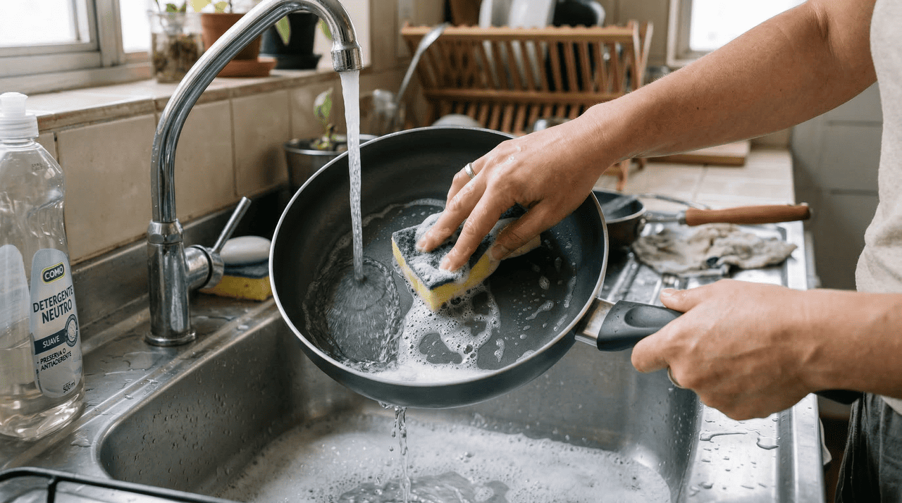 Preservar a camada antiaderente da panela de arroz depende de hábitos simples de manutenção na cozinha