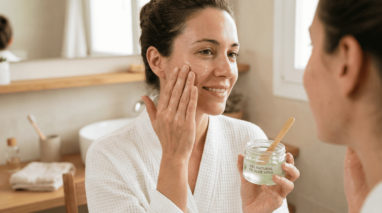 A aplicação do gel facial deve ser feita sobre a pele limpa e seca