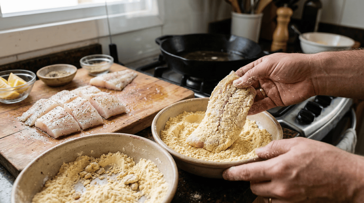 Miguel, chef andaluz: "O peixe frito não é empanado com farinha de trigo; ele fica crocante graças à farinha de grão-de-bico."