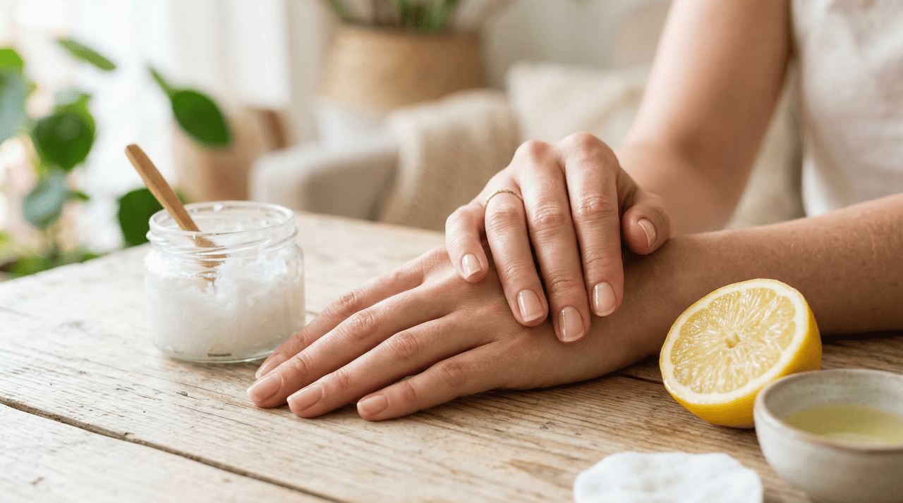 A combinação de óleo de coco extra virgem com limão nas unhas costuma ser procurada por quem deseja hidratar