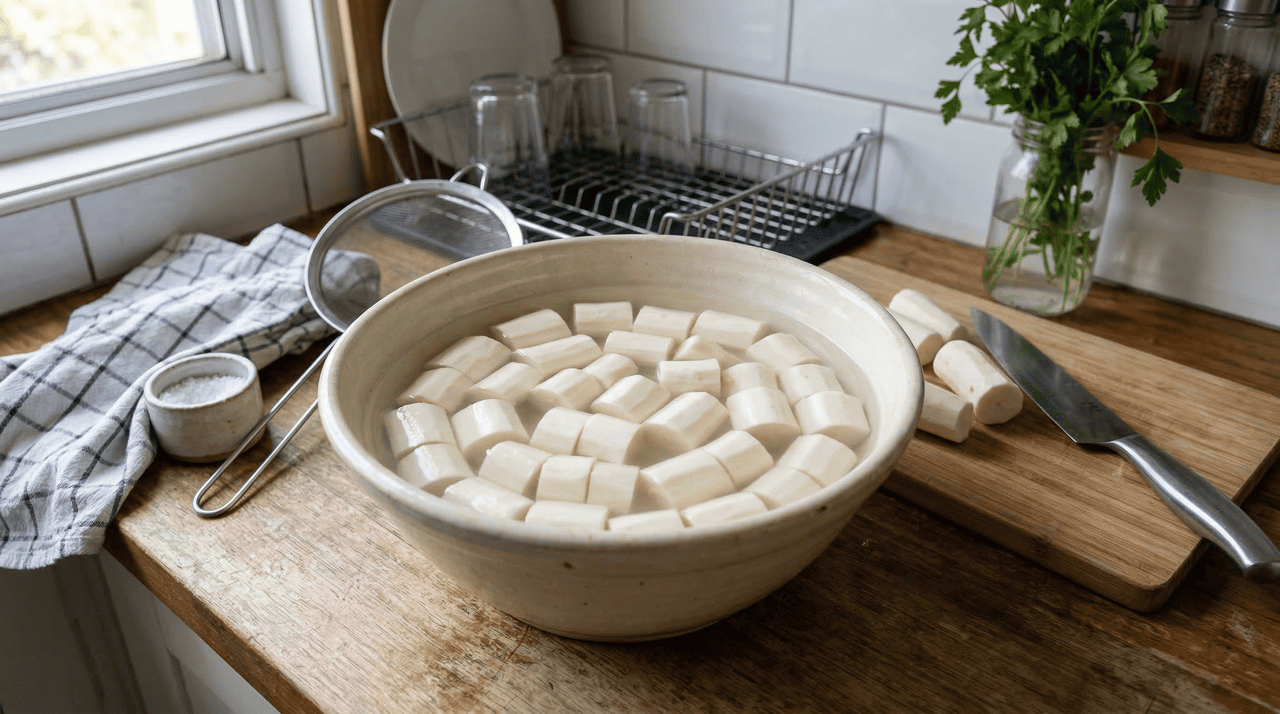 Profissionais da culinária e cozinheiros experientes utilizam técnicas simples que fazem diferença enorme no resultado final da mandioca cozida