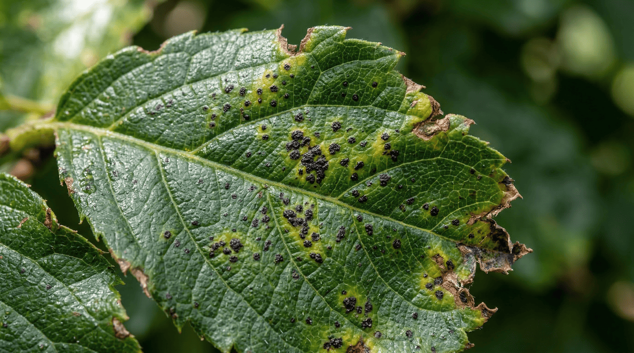 A presença de pontinhos pretos nas folhas costuma estar ligada a três grandes grupos de causas: fungos, pragas e fatores ambientais