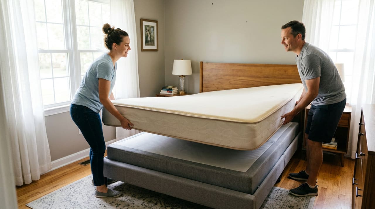 Ao longo dos meses, o peso do corpo se concentra sempre nas mesmas áreas e, sem cuidados, o colchão passa a apresentar afundamentos e desníveis