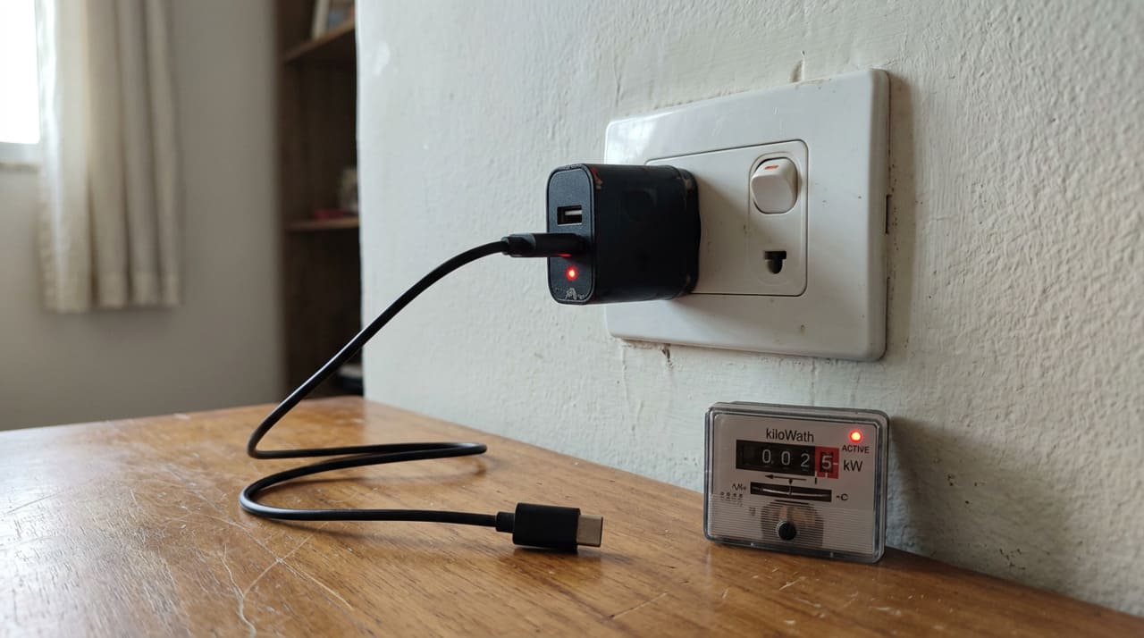 O chamado modo de espera ocorre quando o carregador está conectado à tomada, mas o celular não está acoplado