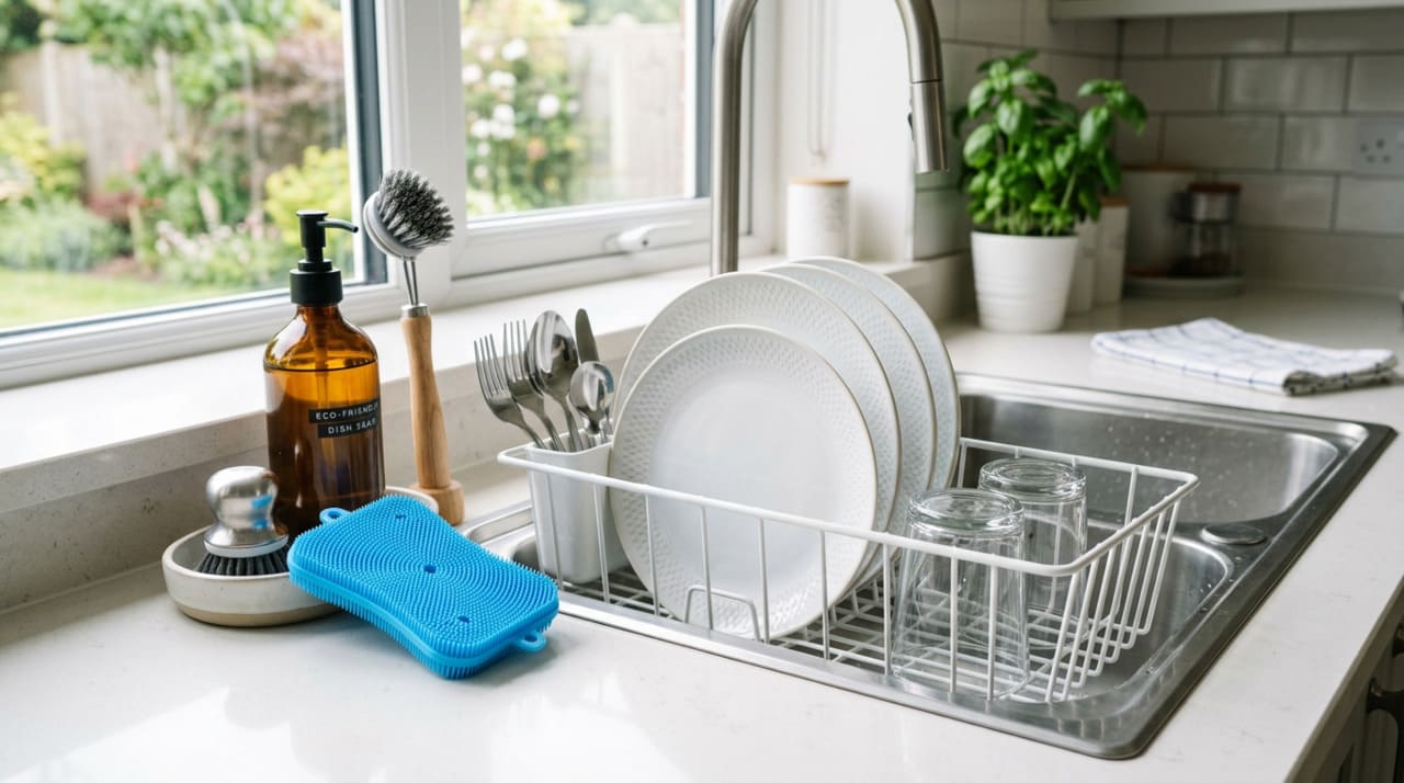 A esponja convencional de poliuretano acumula restos de comida em seus poros minúsculos criando um banquete perfeito para a proliferação acelerada de microrganismos nocivos