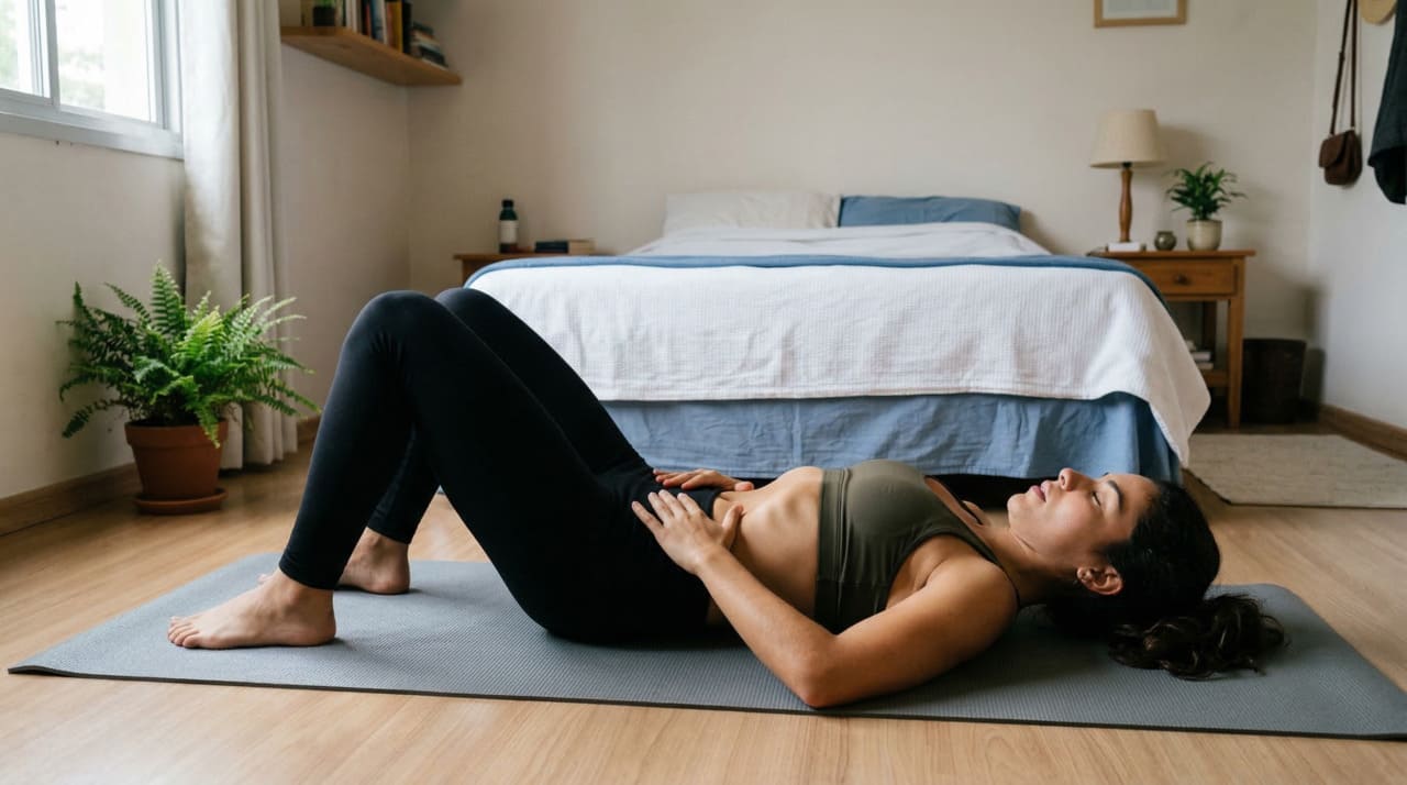 O vácuo abdominal reduz a circunferência da cintura porque fortalece o transverso, o músculo que funciona como uma cinta natural ao redor do abdômen