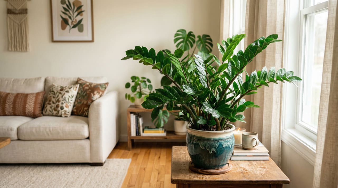 A zamioculca é resistente a quase tudo, mas nunca a deixe perto de janelas