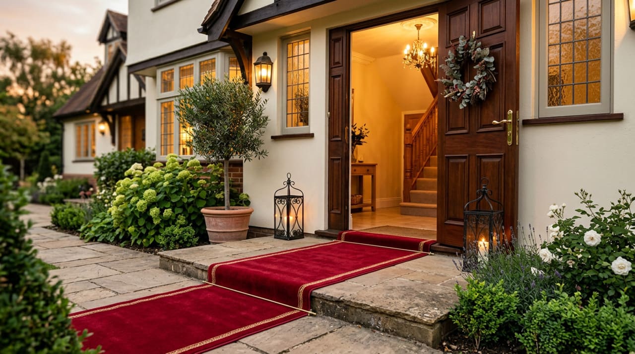 O portal de entrada é considerado a boca do lar, por onde todas as oportunidades e bênçãos tentam passar para preencher os cômodos com luz