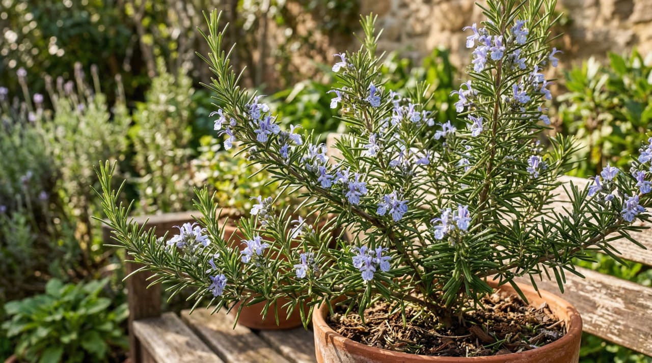 Para que o alecrim cumpra seu papel como planta companheira eficiente, ele precisa estar saudável e bem estabelecido