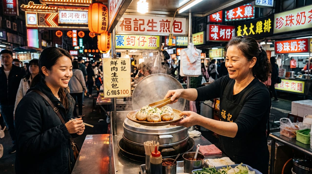 A comida de rua em Taiwan se distingue por um equilíbrio raro entre três fatores que dificilmente coexistem em outras culturas gastronômicas