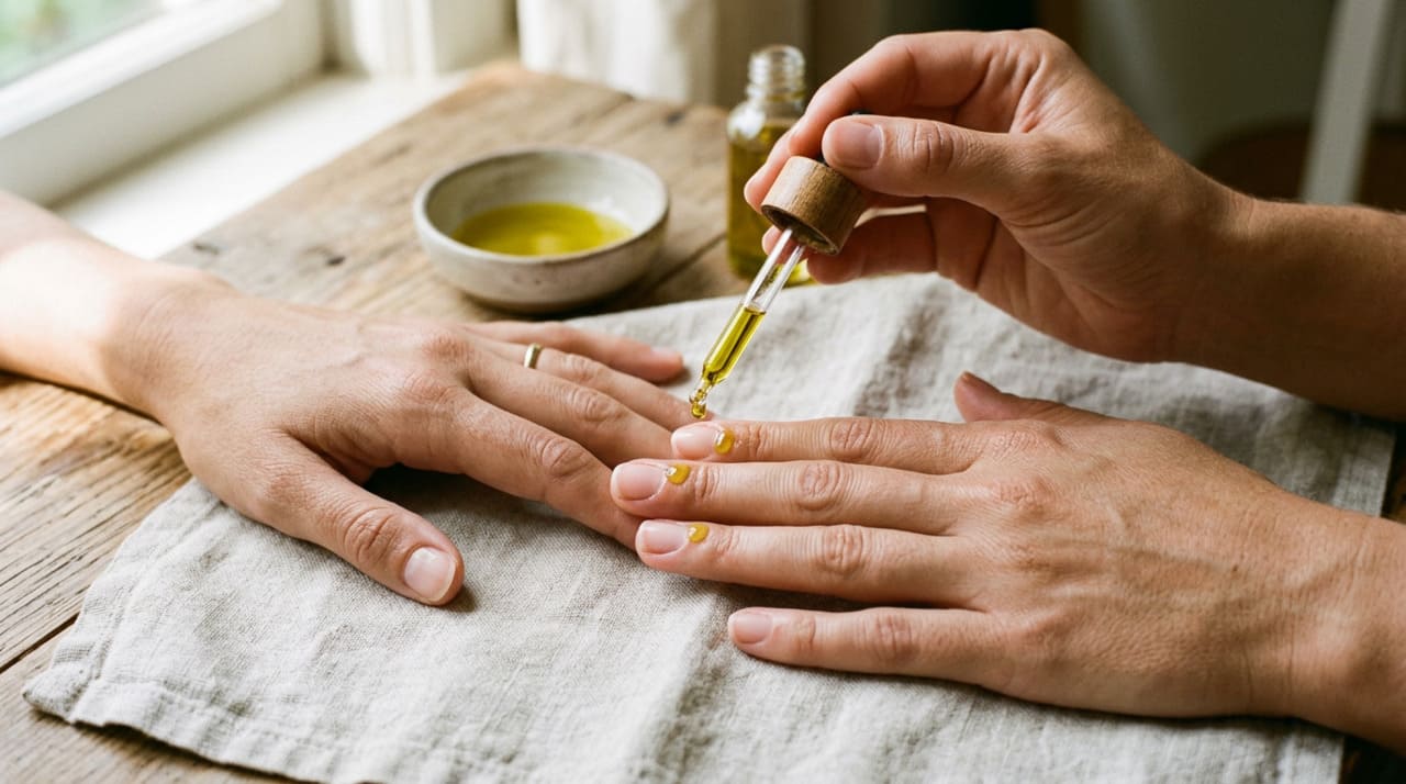 Unhas fortes após os 35 com o truque do azeite e alho que todo mundo está usando de novo