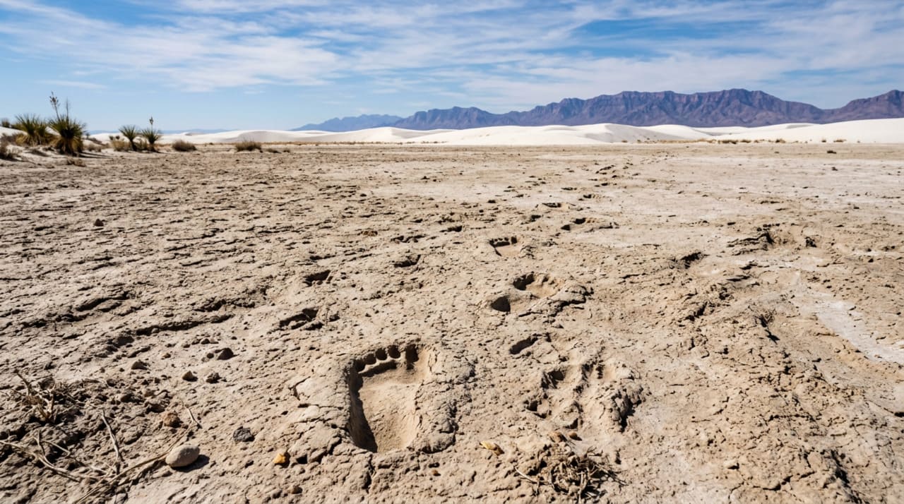 Essas pegadas humanas encontradas no deserto dos Estados Unidos têm entre 21.000 e 23.000 anos e estão gerando considerável controvérsia entre os arqueólogos