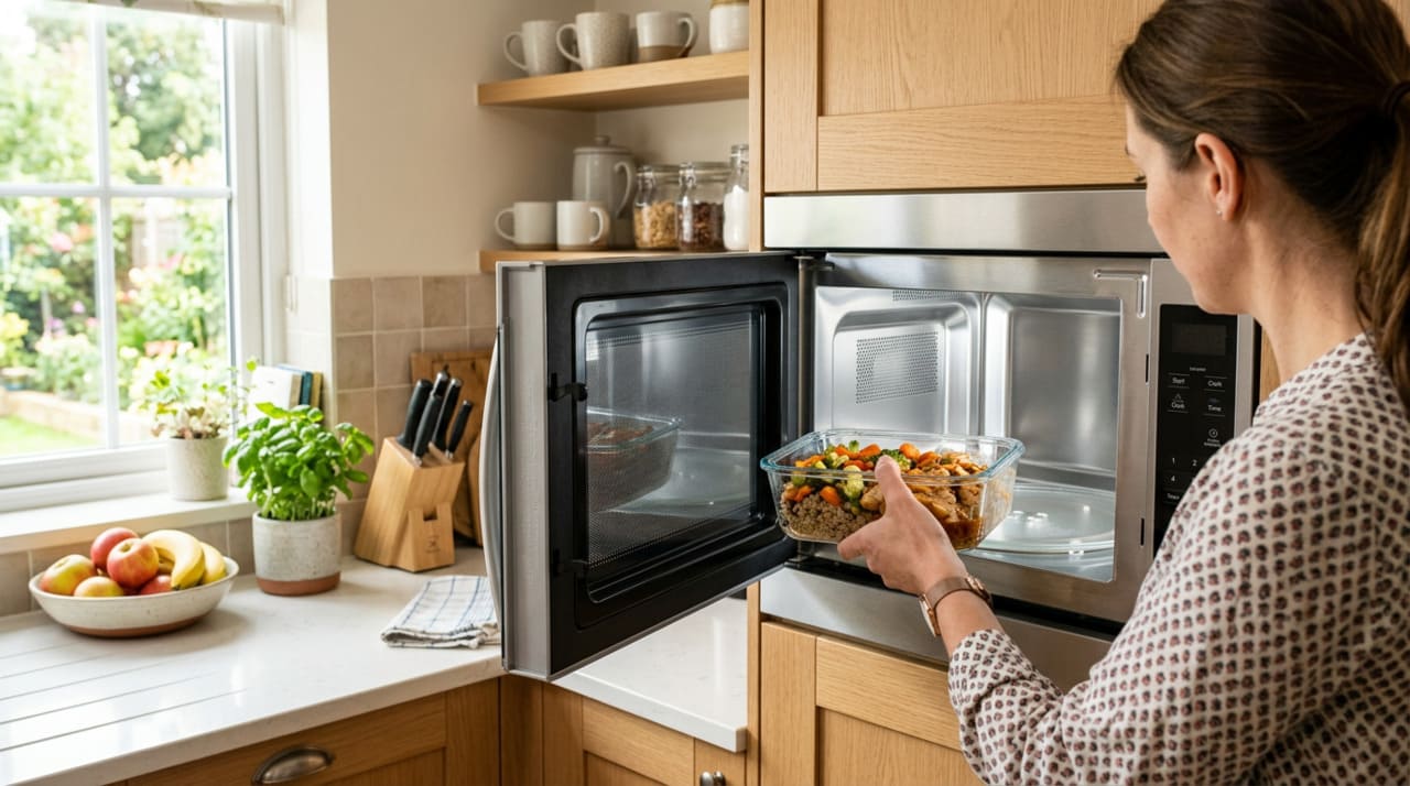 A segurança no uso do micro-ondas começa pela escolha do recipiente certo, não apenas pelo conforto ou pelo preço