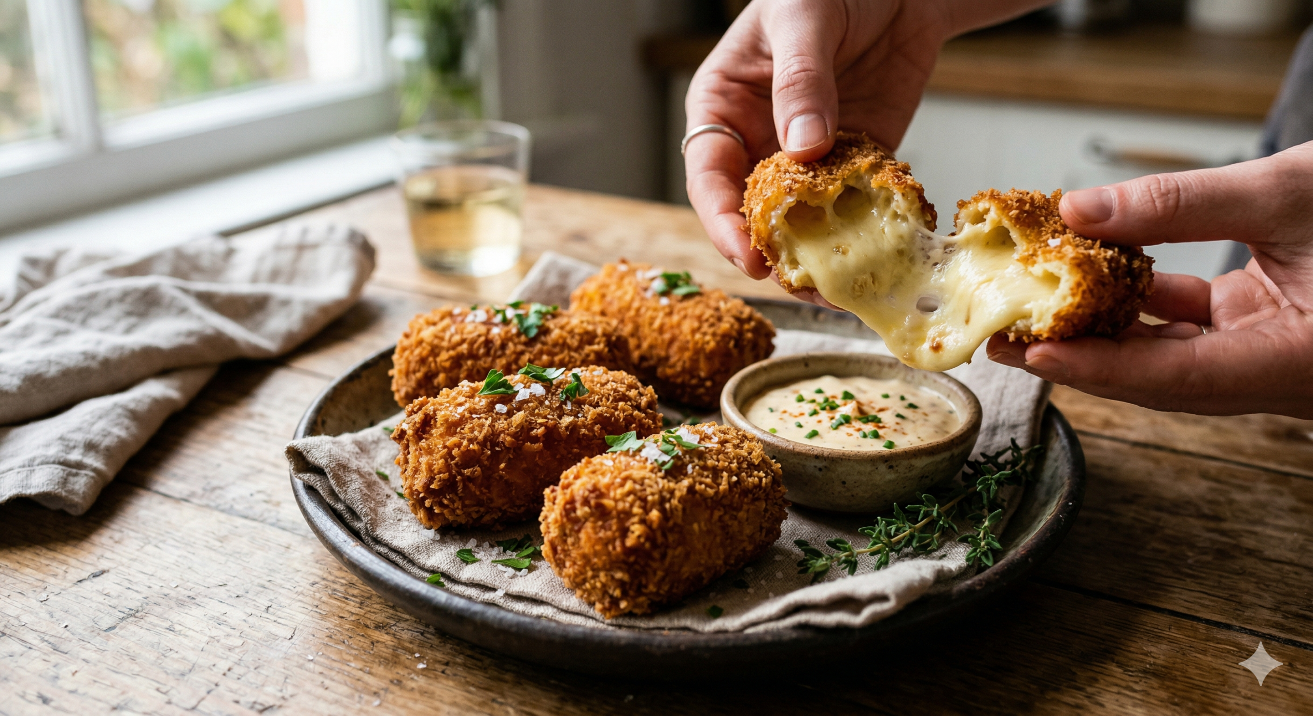 Croquetes de queijo super cremosos por dentro e crocantes por fora: o petisco que vai desaparecer em minutos