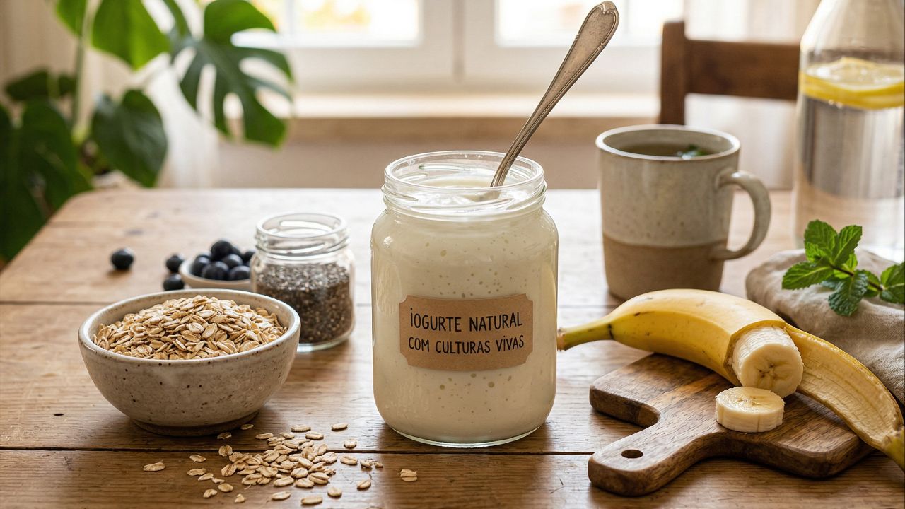 Fibras, hidratação e probióticos garantem o equilíbrio e a saúde intestinal.