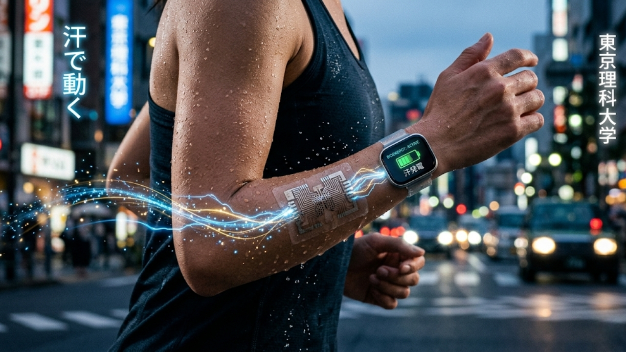 Inovação japonesa usa lactato da pele para carregar wearables sem interrupções.