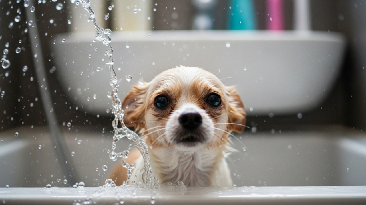 Transforme o banho do seu pet em um momento seguro de carinho e economia doméstica.