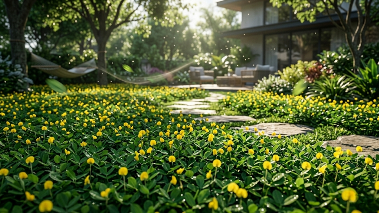 Descubra a praticidade da grama amendoim e tenha um jardim lindo sem manutenção exaustiva.