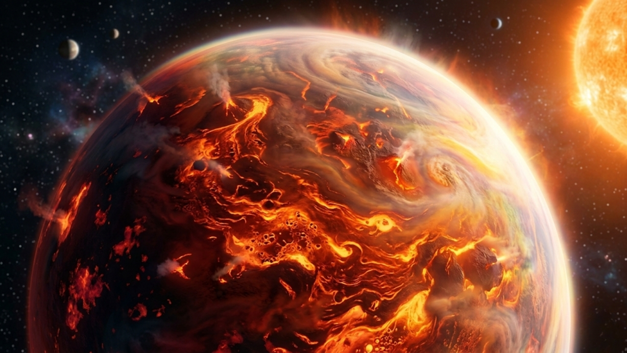 Entenda o mistério das emissões térmicas em uma super-Terra coberta de magma.