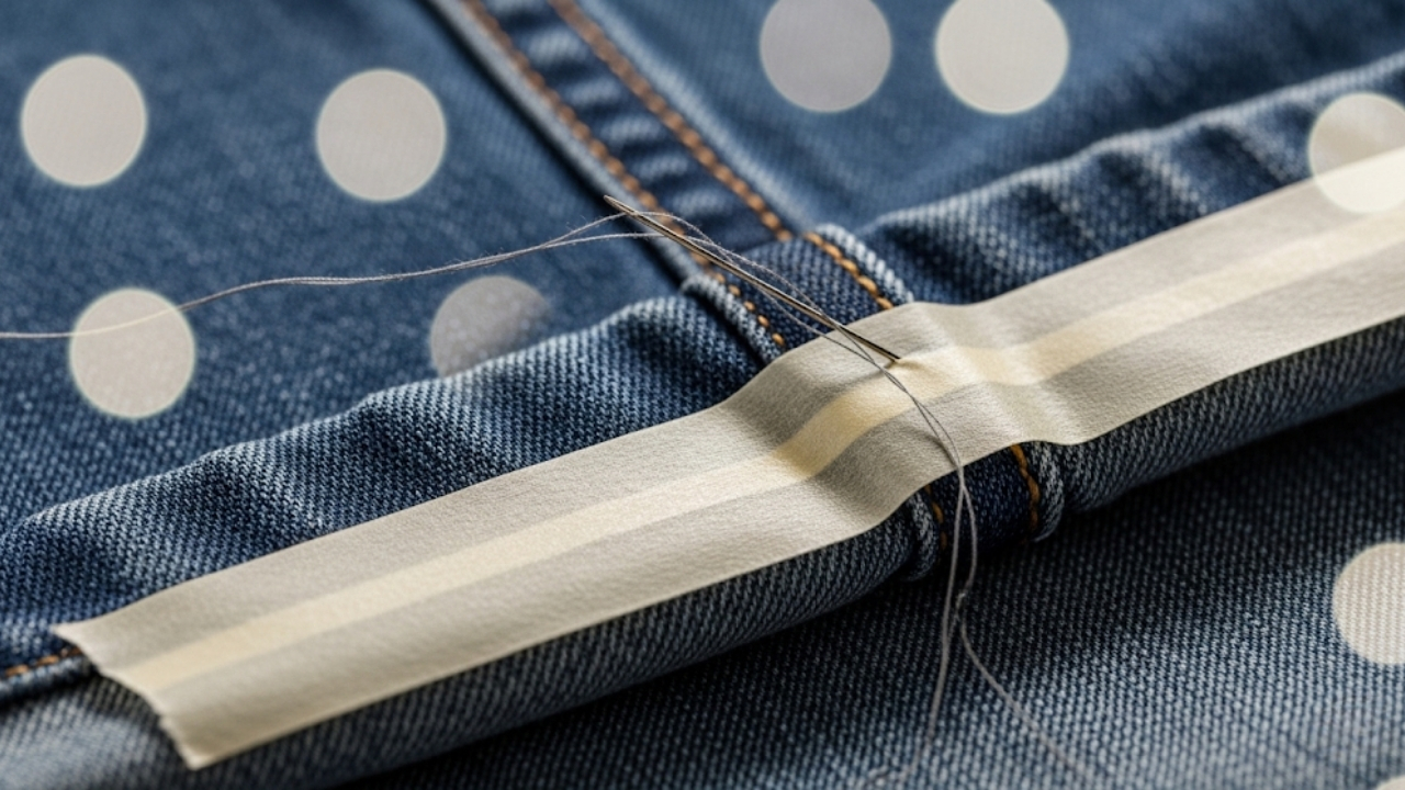 Domine a técnica da fita crepe para garantir o caimento perfeito e profissional em seus jeans.