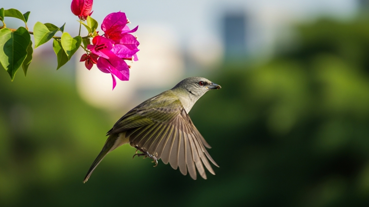 Descubra como o sanhaço cinzento regenera o ecossistema urbano e embeleza nossos jardins.