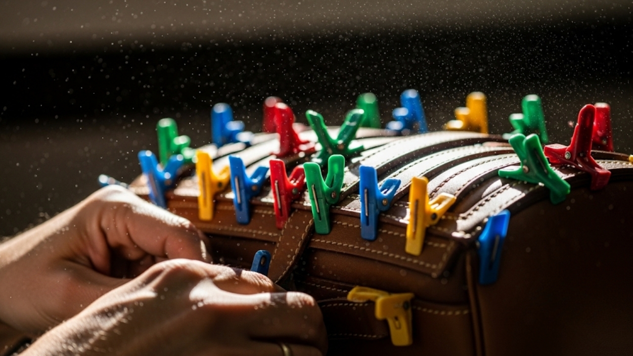 Garanta acabamento de luxo e preserve a integridade do couro com clipes de precisão.