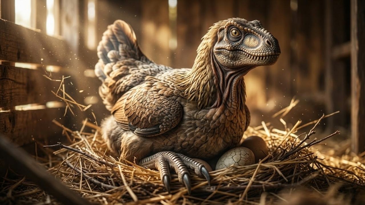 Descubra a fascinante evolução que liga os dinossauros do passado às aves de nossa rotina rural.