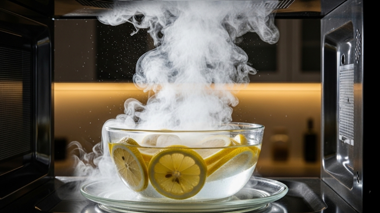 Use vapor e limão para limpar o micro-ondas sem esforço, garantindo saúde e higiene total.