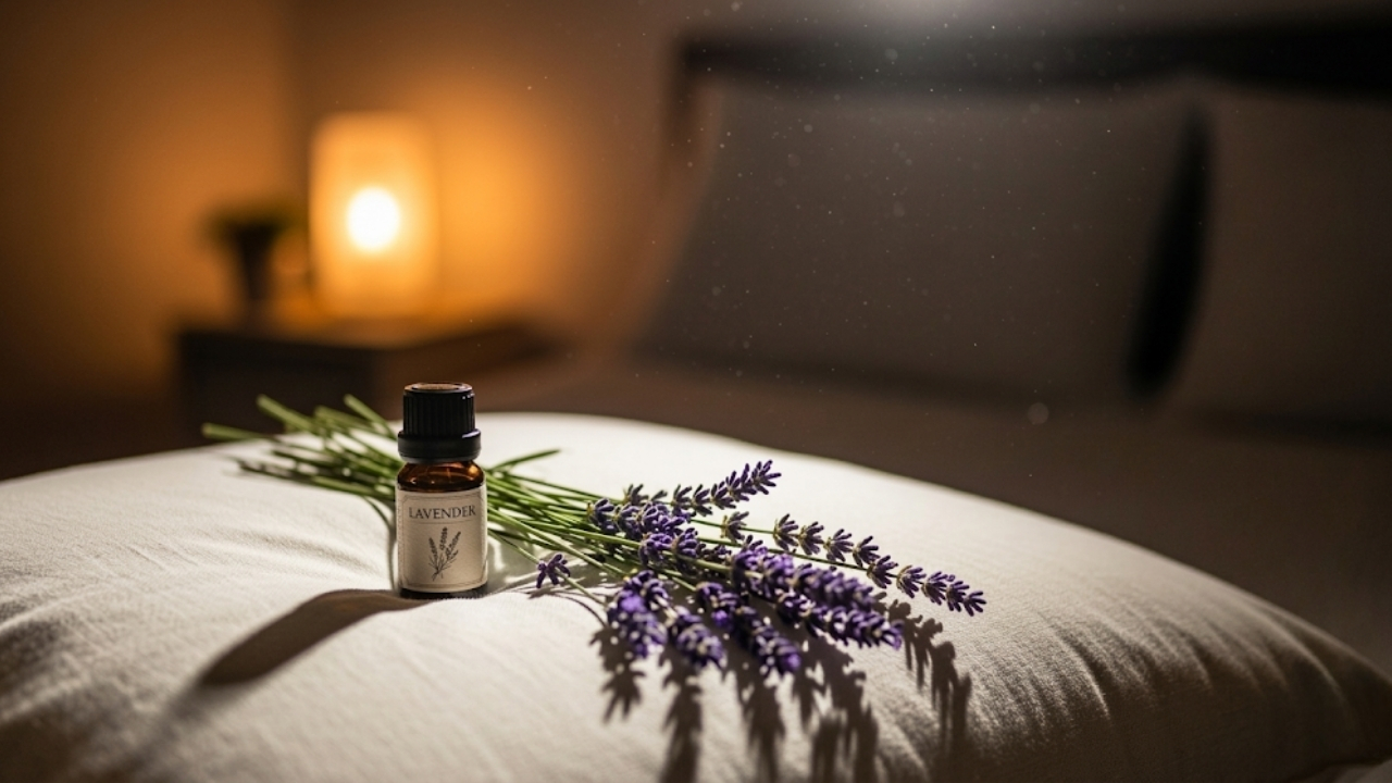 Descubra como o óleo de lavanda silencia a mente e promove o relaxamento noturno imediato.