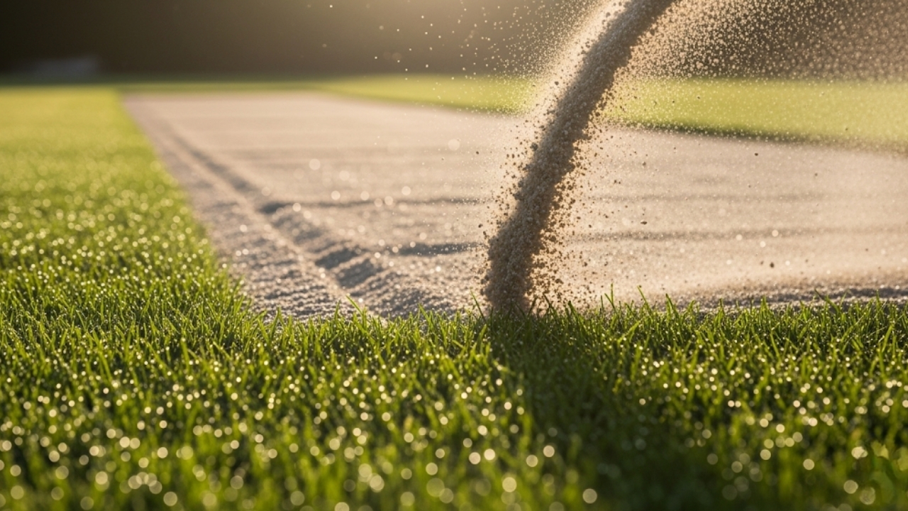Aprenda técnicas de nivelamento com areia fina para ter um gramado verde, plano e impecável.