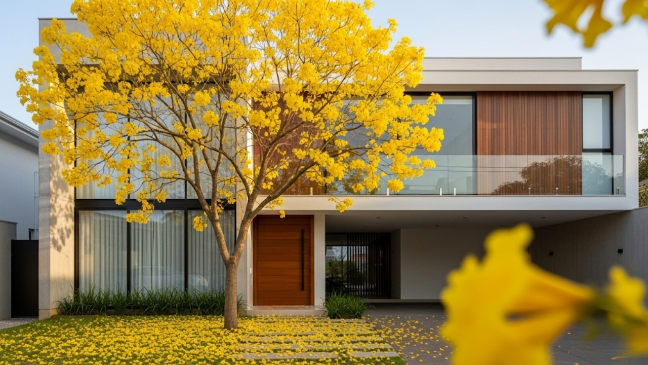 Beleza vibrante e raízes seguras que valorizam sua fachada sem danificar o piso.