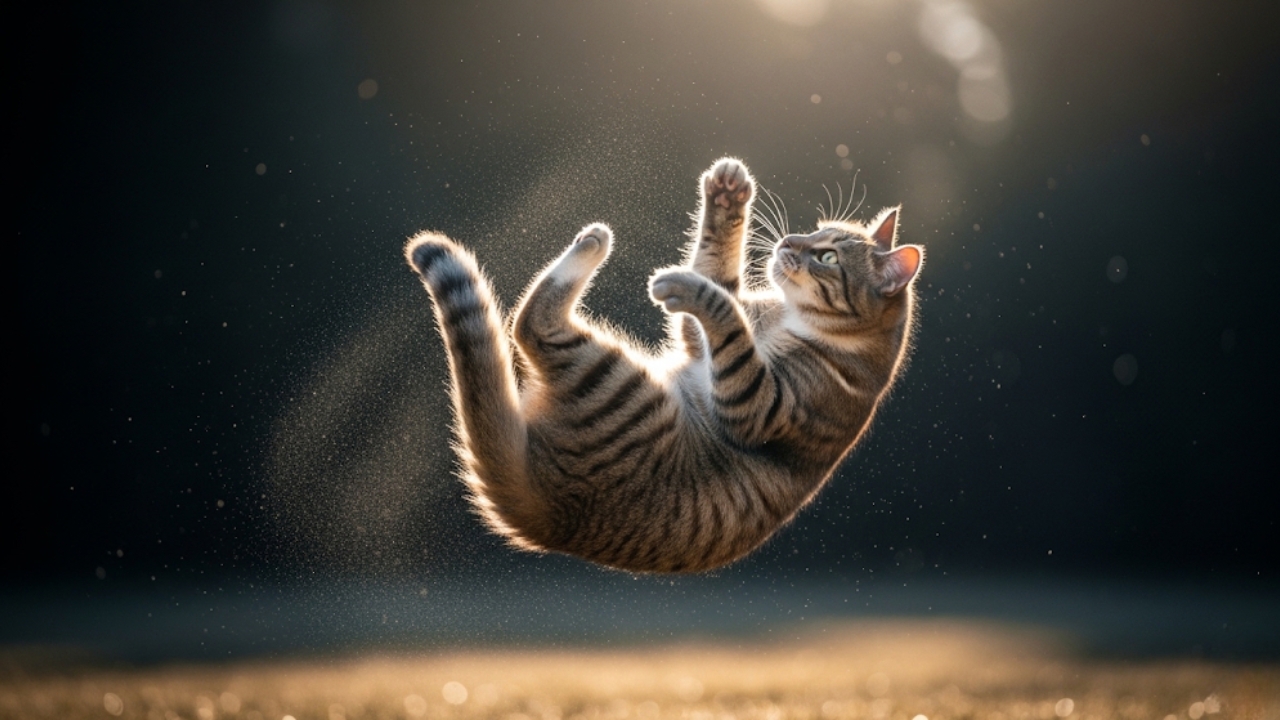 Entenda como a anatomia única dos gatos garante segurança e equilíbrio em cada salto.