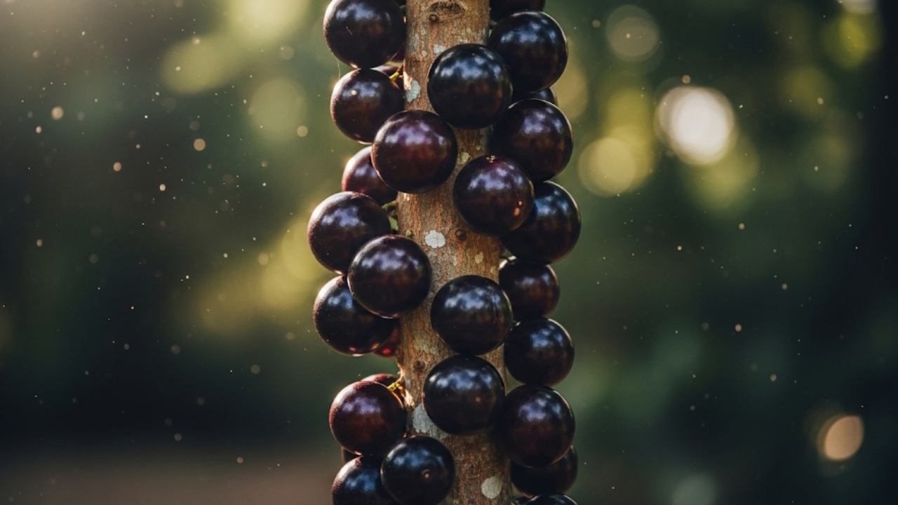Cultive doçura e vida em seu jardim com a beleza única e os frutos da Plinia cauliflora.