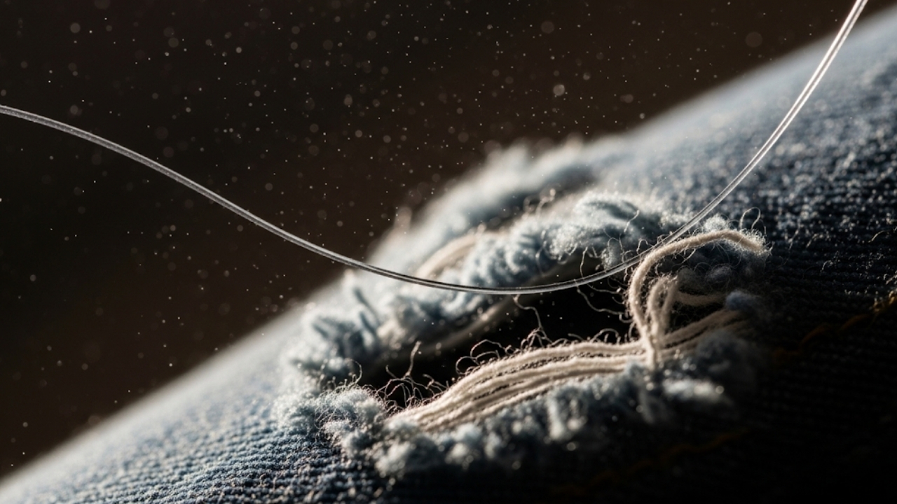 Recupere suas roupas favoritas com acabamento profissional e discrição absoluta usando fio de nylon.