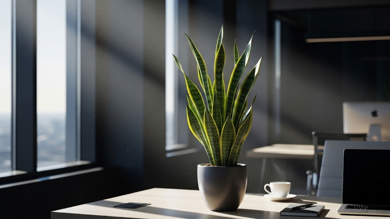 Transforme seu escritório com a planta que une beleza moderna, resistência e ar puro.