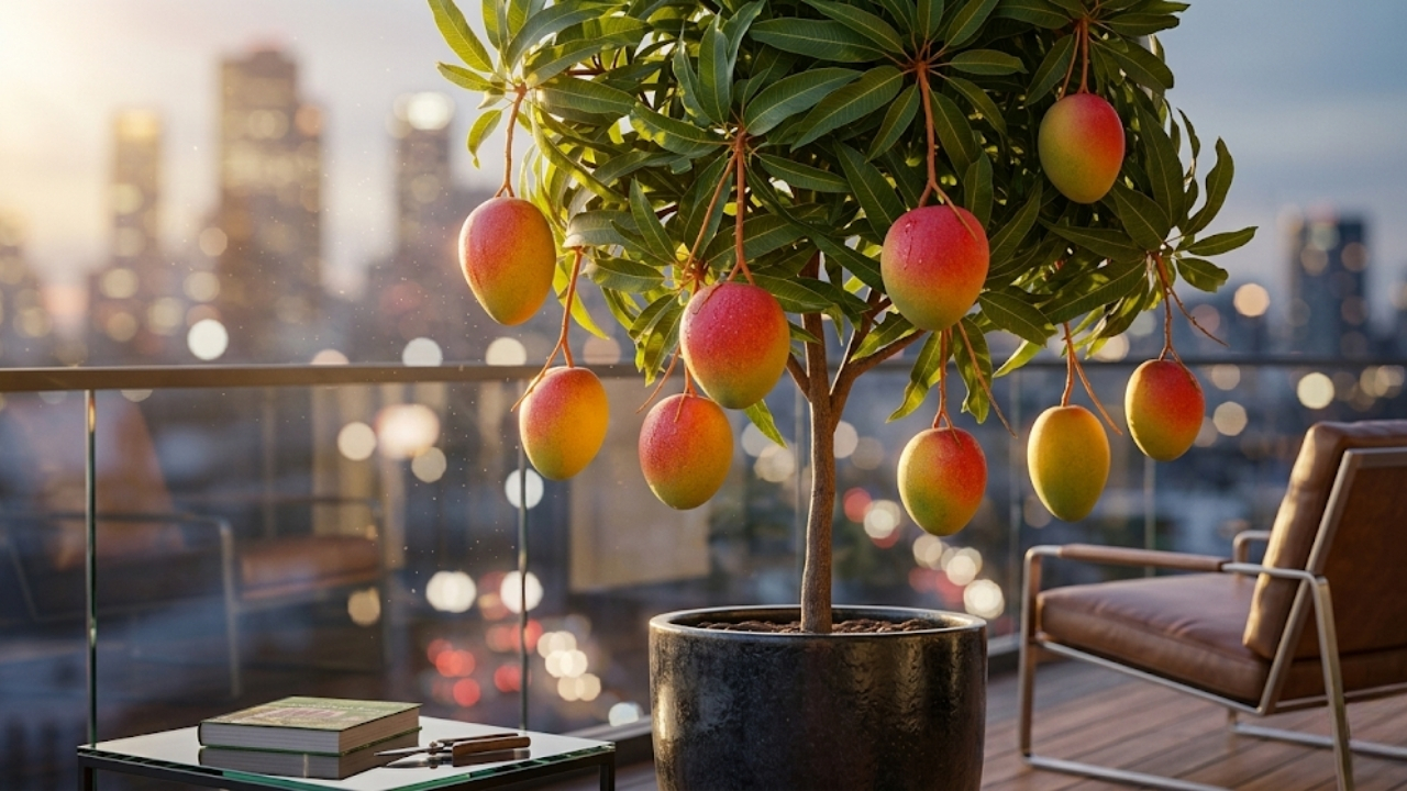 Colha mangas suculentas e saborosas em sua própria varanda, sem precisar de grandes pomares.