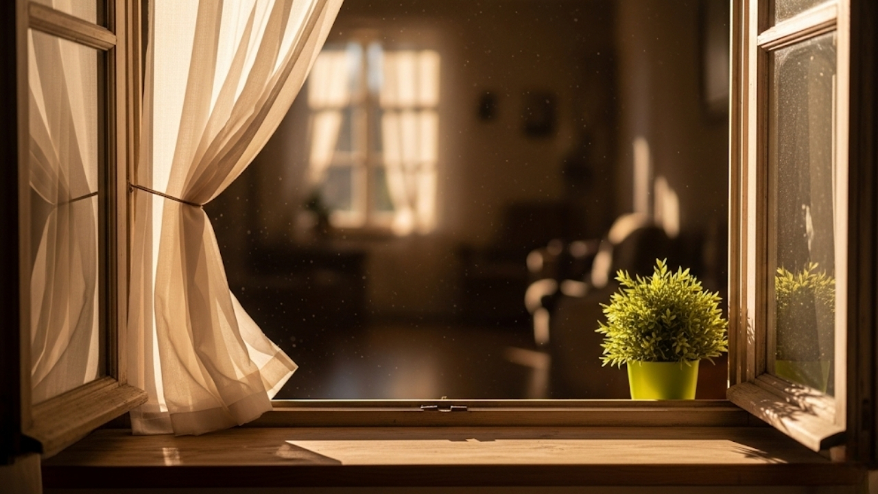 Renove sua energia e saúde abrindo as janelas para a luz natural e o ar fresco logo cedo.