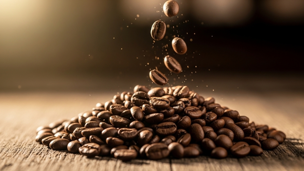 Escolher o grão inteiro preserva óleos e aromas para a xícara perfeita.