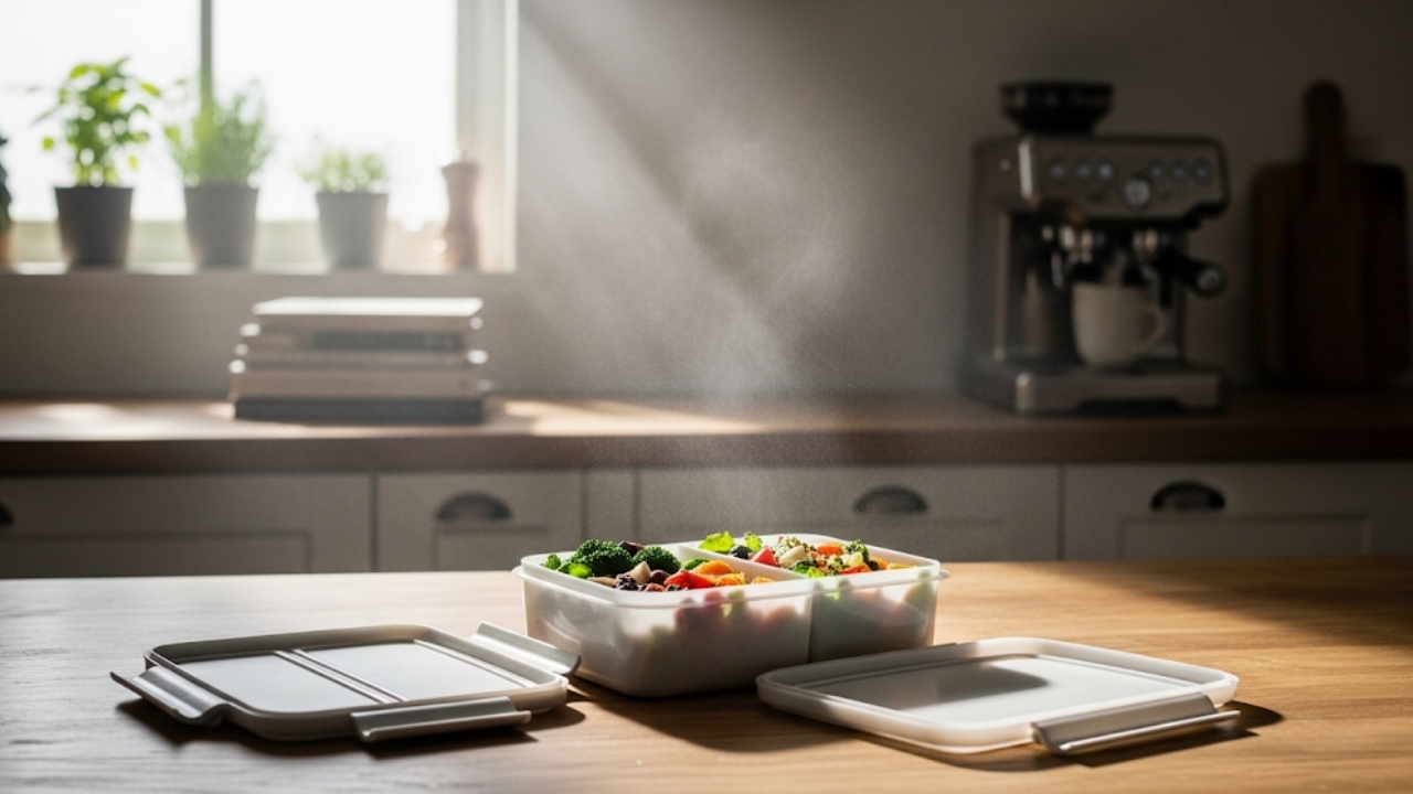 Técnicas profissionais para eliminar manchas de molho e gordura de seus potes plásticos.